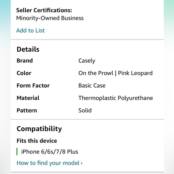 Casely iPhone 6/6s/7/8 Plus Case | On The Prowl | Pink Leopard Print Case - Picture 6 of 8